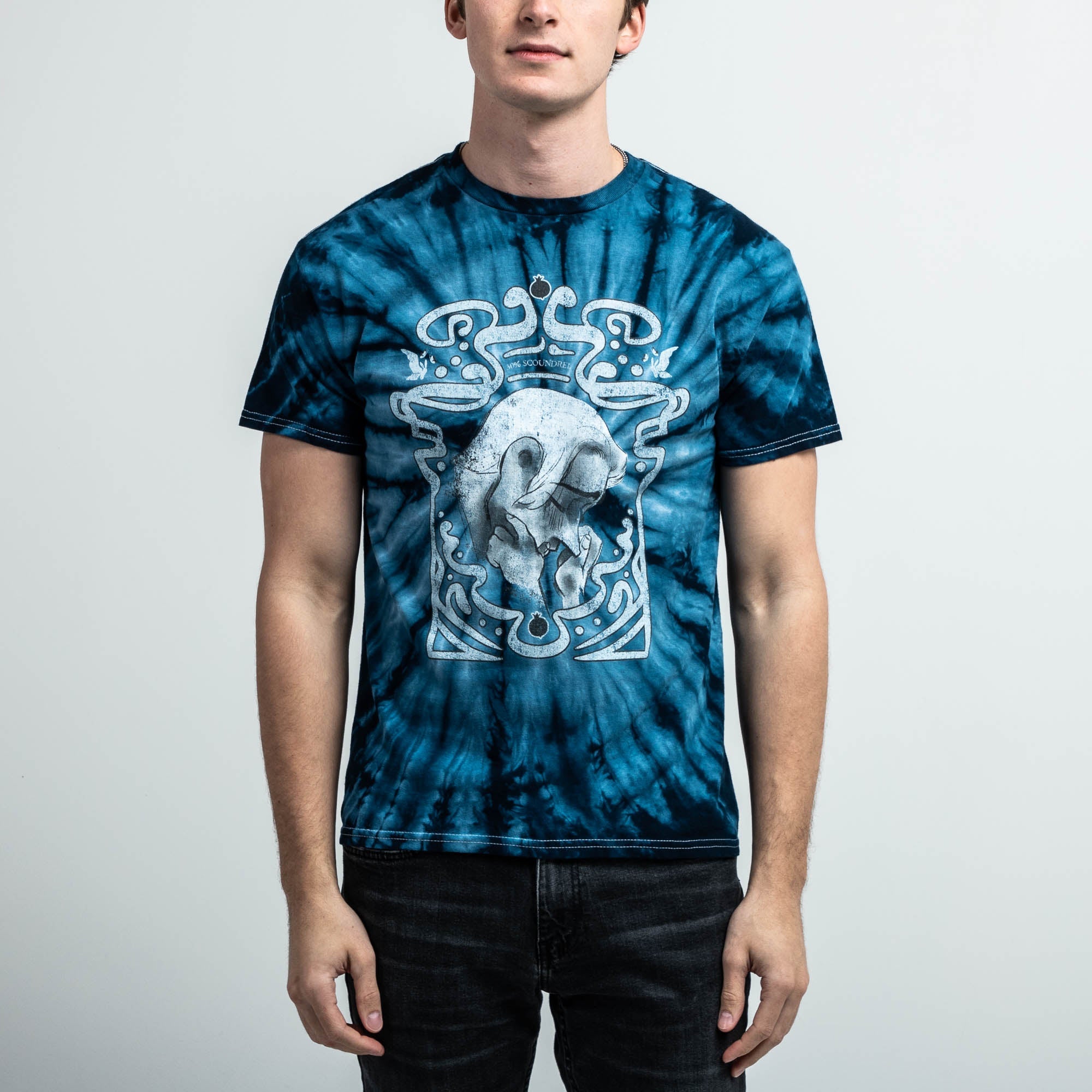 LORE OLYMPUS - HADES THE SCOUNDREL BLUE TIE DYE UNISEX T-SHIRT WEBTOON ENTERTAINMENT